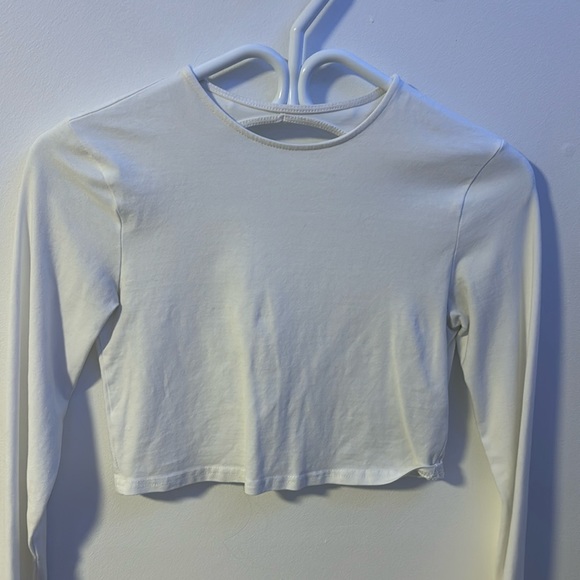 White long sleeves open back Garage top - Picture 1 of 2